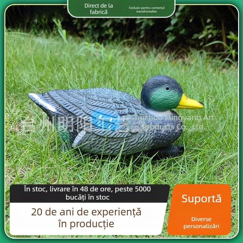 Rață din plastic, decor pentru grădină în aer liber și iaz