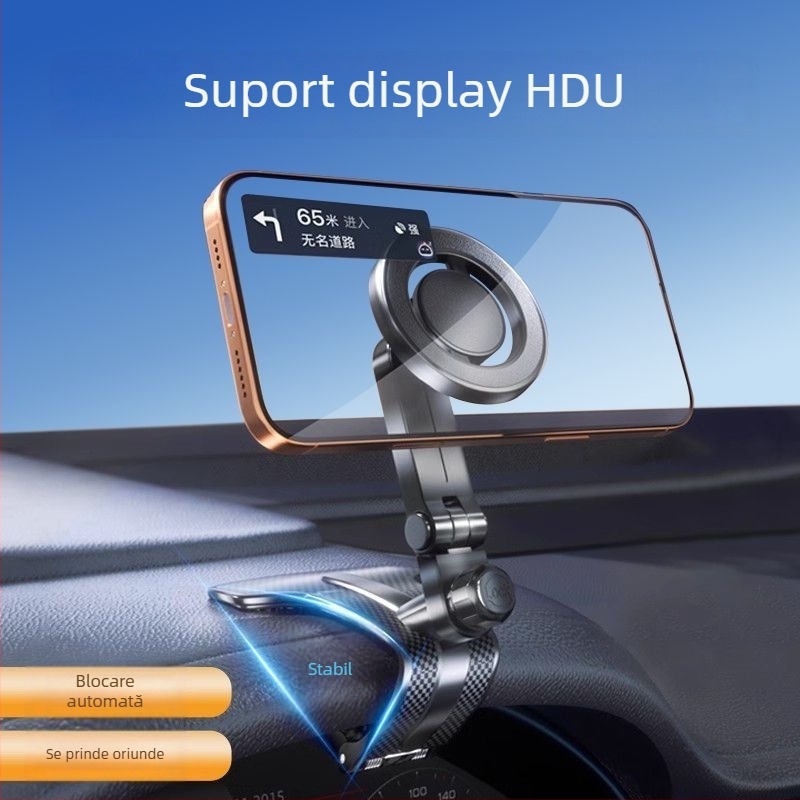 Suport MagSafe magnetic pentru telefon de mașină pentru bord, model 2025, universal pentru consola centrală