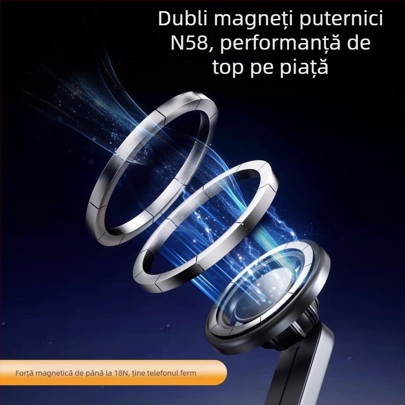 Suport MagSafe magnetic pentru telefon de mașină pentru bord, model 2025, universal pentru consola centrală