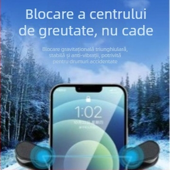 Gena Z06 Suport pentru telefon auto cu montaj pe ventilatorul de aer — rotație de 360° orizontală și verticală