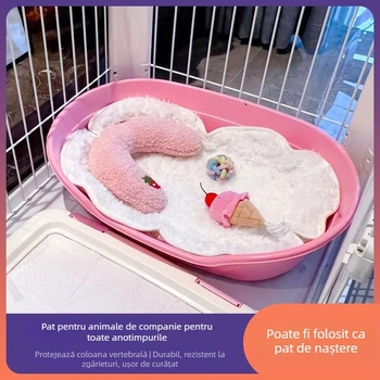 Lighean dreptunghiular din plastic pentru animale de companie, cadă de baie pentru câini și pisici, adăpost de naștere pentru pisici și covoraș de maternitate, potrivit tuturor anotimpurilor.