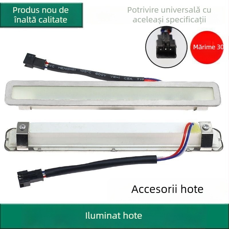 Accesoriu LED pentru hotă de bucătărie, universal 12V, lampă rectangulară cu iluminare rece și placă de lampă