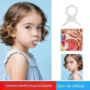 Antrenor pentru mușchii buzelor la copii, corectarea maseterilor slabi, respirația pe gură, zâmbet cu gingii expuse și gură proeminentă
