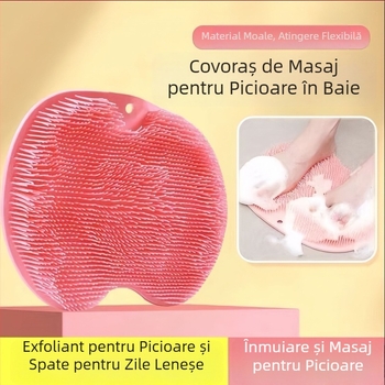 Covoraș de masaj din silicon pentru picioare și spate, baie și duș, montat pe perete