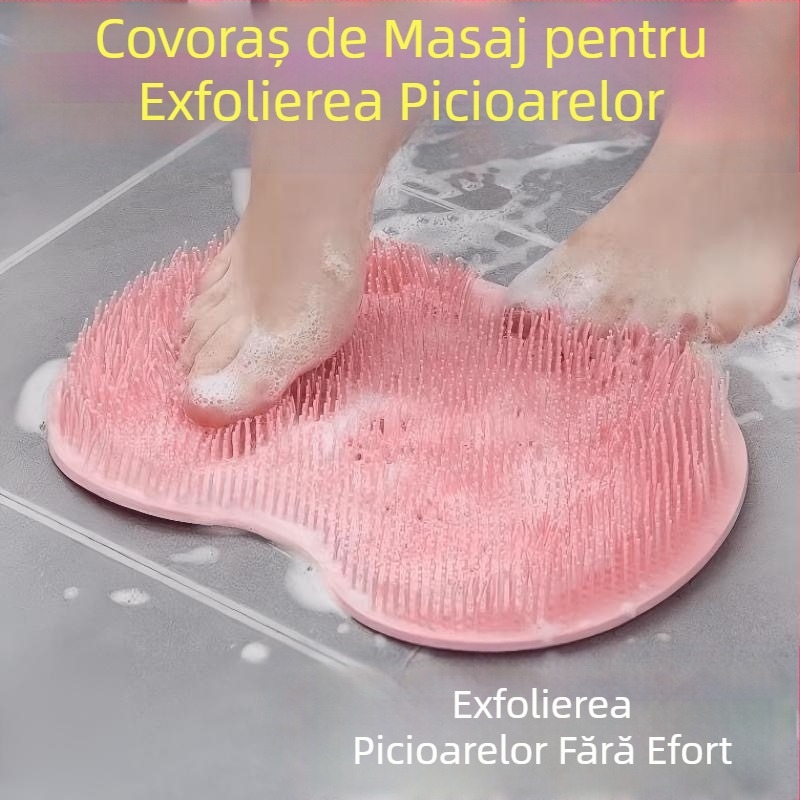 Covoraș de masaj din silicon pentru picioare și spate, baie și duș, montat pe perete