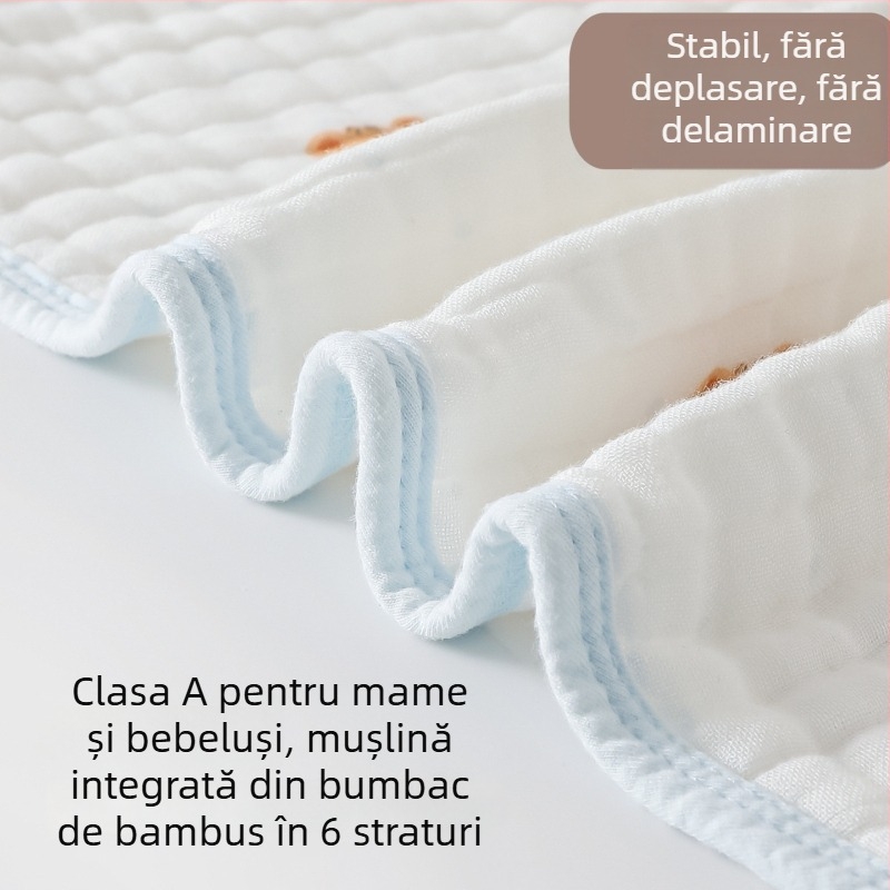 Beanyue prosop bebe bambus-pamuc, 6 straturi, tifon lung, moale pentru față și baie
