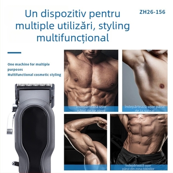 Mașină de tuns profesională pentru salon, reîncărcabilă, distanță reglabilă între lame, autonomie mare a bateriei