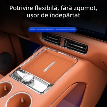 Pad din silicon pentru încărcare wireless, pentru consola centrală Zhijie V9, covoraș antiderapant pentru interiorul mașinii