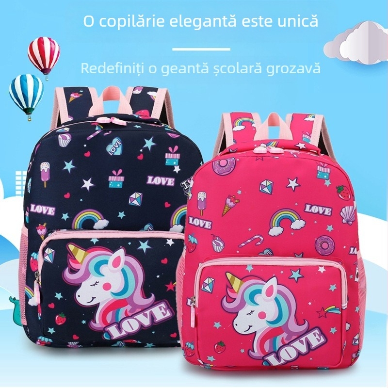 Rucsac pentru preșcolari cu unicorn, pentru copii 3–5 ani, design desen animat, reducerea încărcăturii