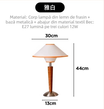 Lampa de birou din lemn masiv cu țesătură, în stil vintage, cu design inspirat de cărți, verde primăvară