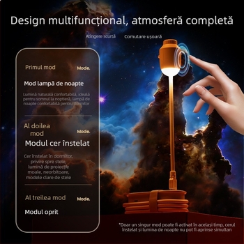 Lampa de proiecție către cer cu modele din peliculă înlocuibile – galaxie, cer înstelat, Saturn – Lumină de noapte USB