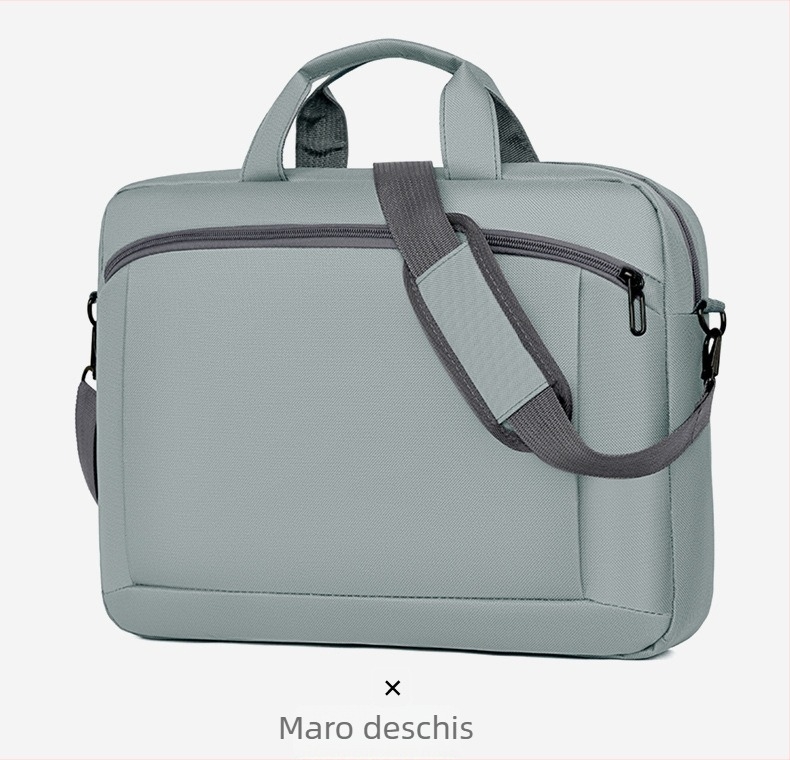 Geantă pentru laptop cu protecție la șocuri, stil business, curea de umăr, rezistentă la apă și uzură, compartimente multiple pentru laptop de 15 inch, material Oxford