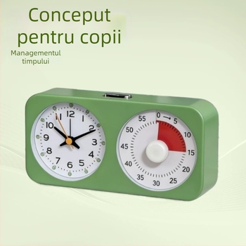 Cronometru vizual pentru copii și elevi, gestionarea timpului, autodisciplină, ceas de alarmă multifuncțional cu încărcare