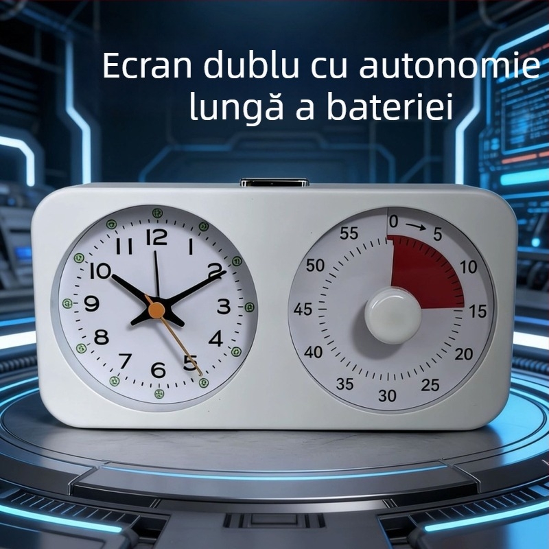 Cronometru vizual pentru copii și elevi, gestionarea timpului, autodisciplină, ceas de alarmă multifuncțional cu încărcare