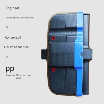 Cutie de depozitare pentru cadrul frontal al unui triciclu electric, 4 L, rezistentă la apă și la presiune, din plastic.