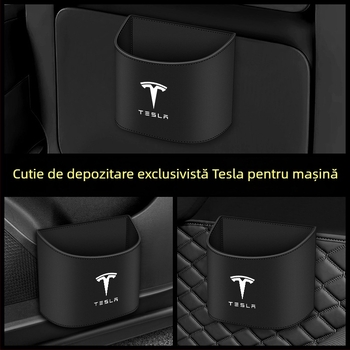 Coș de gunoi pentru mașină Tesla Model 3/Model Y/Model X/Model S și organizator interior pentru obiecte