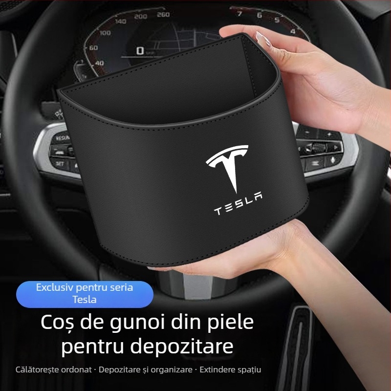 Coș de gunoi pentru mașină Tesla Model 3/Model Y/Model X/Model S și organizator interior pentru obiecte