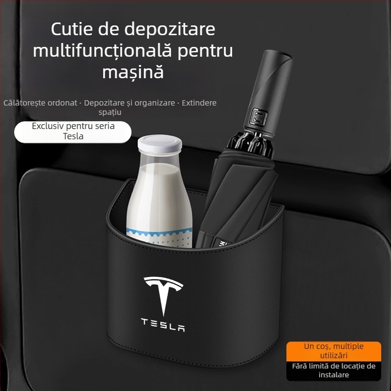 Coș de gunoi pentru mașină Tesla Model 3/Model Y/Model X/Model S și organizator interior pentru obiecte