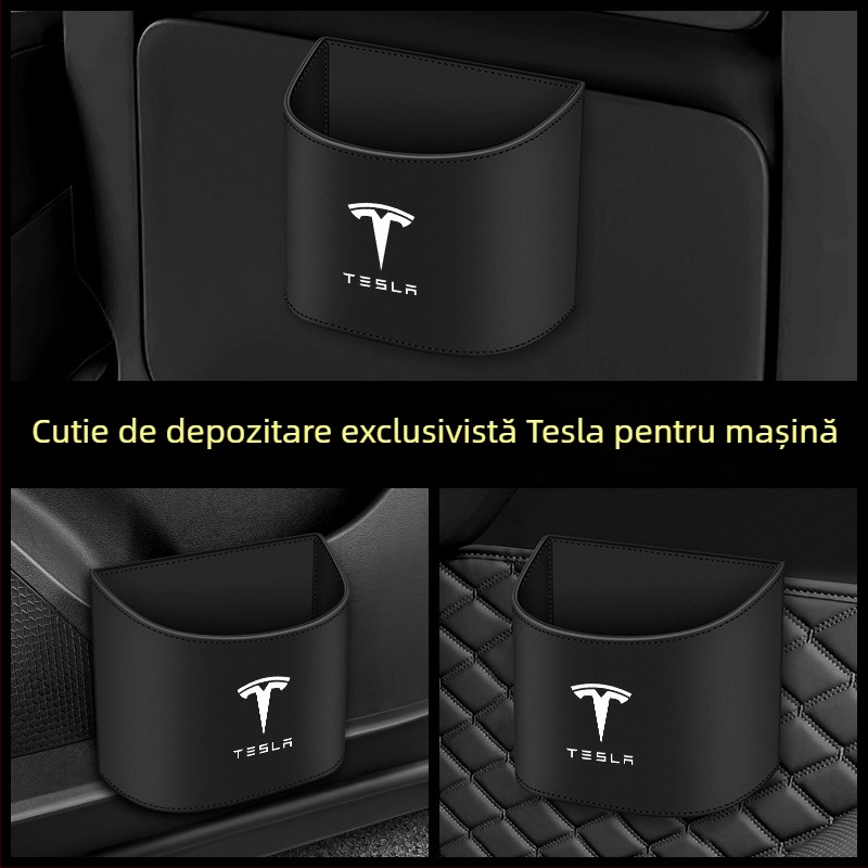 Coș de gunoi pentru mașină Tesla Model 3/Model Y/Model X/Model S și organizator interior pentru obiecte