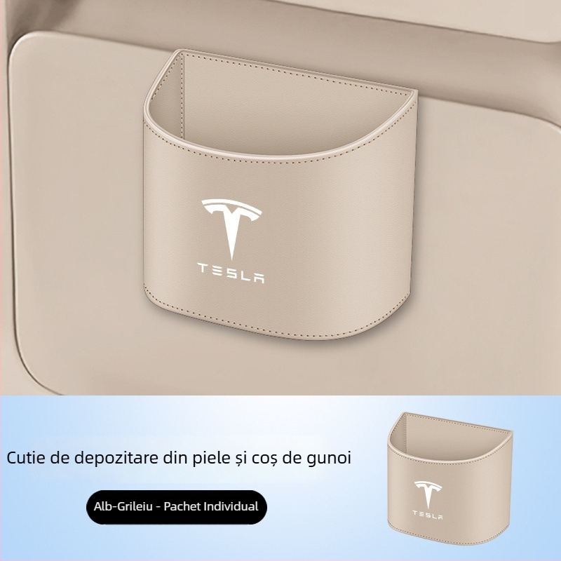 Coș de gunoi pentru mașină Tesla Model 3/Model Y/Model X/Model S și organizator interior pentru obiecte