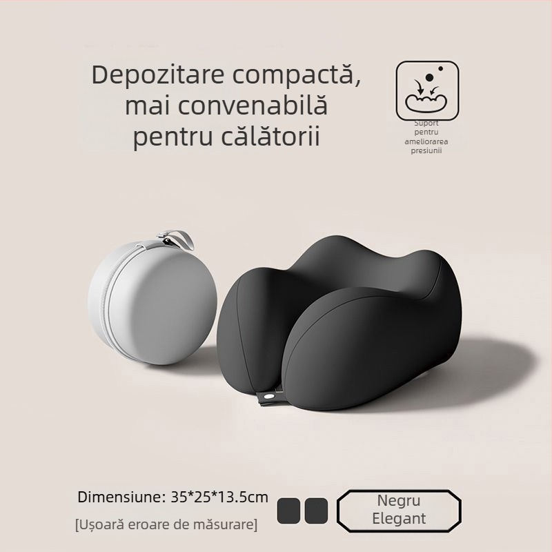 Perne de călătorie din spumă cu memorie, formă U, portabile pentru zbor, pliabile, pentru dormit pe burtă