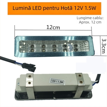 Sk–q Iluminare LED pentru hotă — lumină rece universală, lampă dreptunghiulară sau rotundă, panou cu abajur