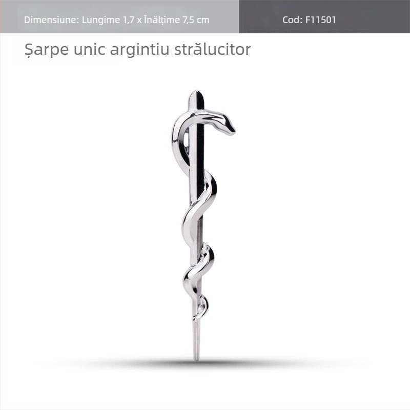 Autocolant metalic Life Star cu șerpi dubli, insignă de ambulanță, decor lateral și posterior