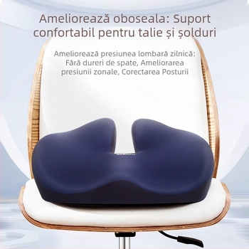 Perne de șezut cu memorie pentru birou, respirabilă vara, pernă ergonomic pentru scaun