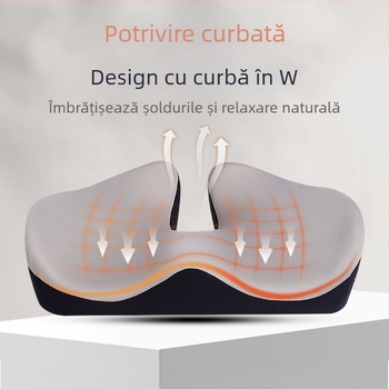 Perne de șezut cu memorie pentru birou, respirabilă vara, pernă ergonomic pentru scaun