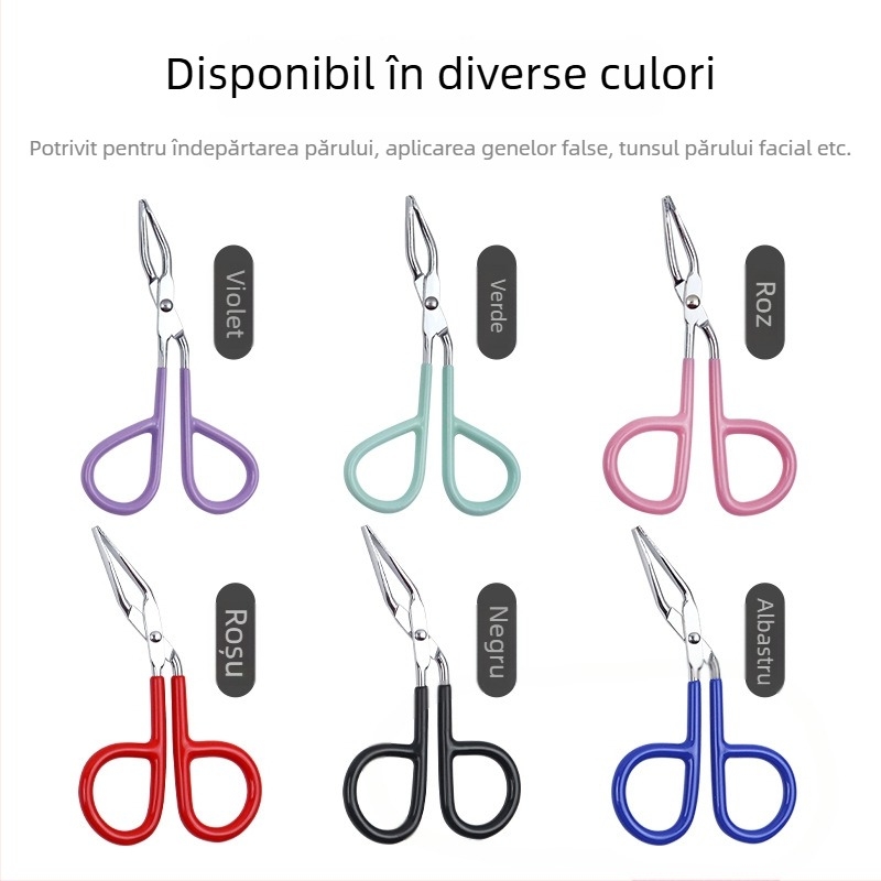 Pensete multifuncționale pentru sprâncene și pense pentru îndepărtarea părului, formă cioc, antiderapant, oțel inoxidabil 410