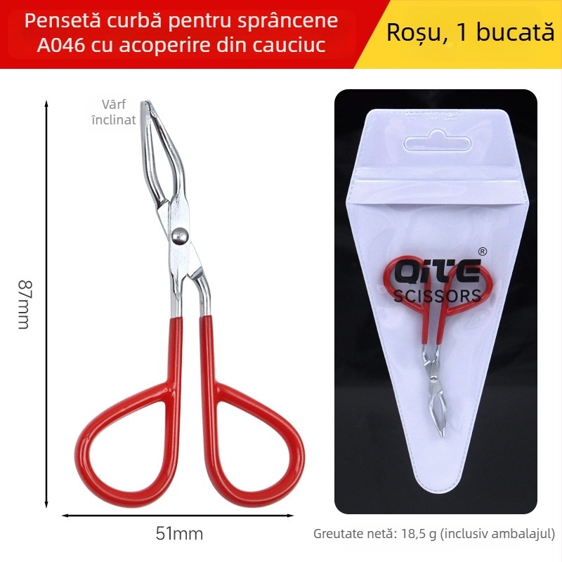 Pensete multifuncționale pentru sprâncene și pense pentru îndepărtarea părului, formă cioc, antiderapant, oțel inoxidabil 410