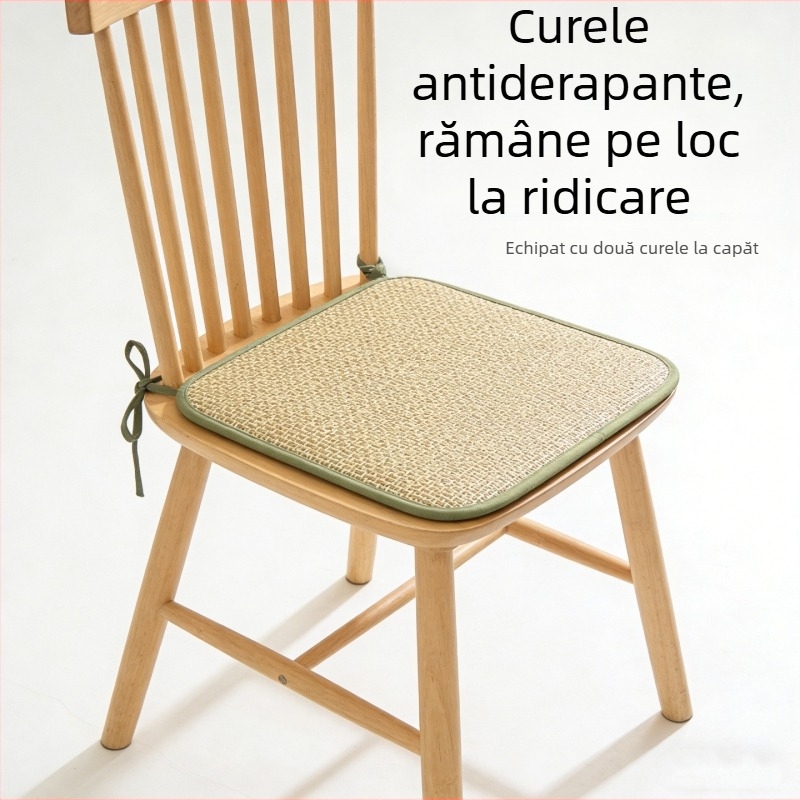 Perne de șezut din ratan pentru scaun, cu model în dungi, umplutură burete, îmbunătățite și groase
