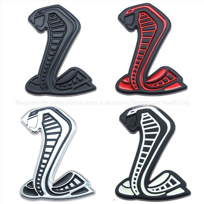 Sticker metalic pentru emblemă auto Ford Mustang GT500 Cobra Shelby