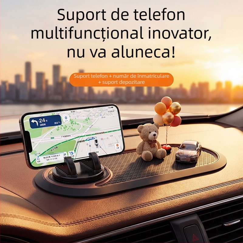 2026 Suport pentru telefon în mașină și suport pentru navigație cu pernă antiderapantă