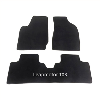 Covorașe de podea negre din velur, set complet pentru Leapmotor, antiderapante, pentru 5-7 locuri