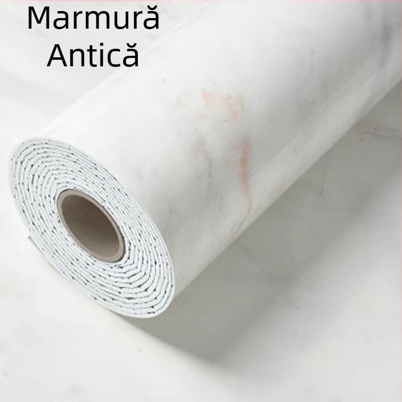 Autocolant de perete rezistent la umezeală, cu aspect marmură imitatie, panouri de perete în stil plăci pentru sufragerie