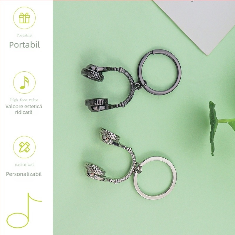 Breloc metal cu notă muzicală – design modern, cadou elegant