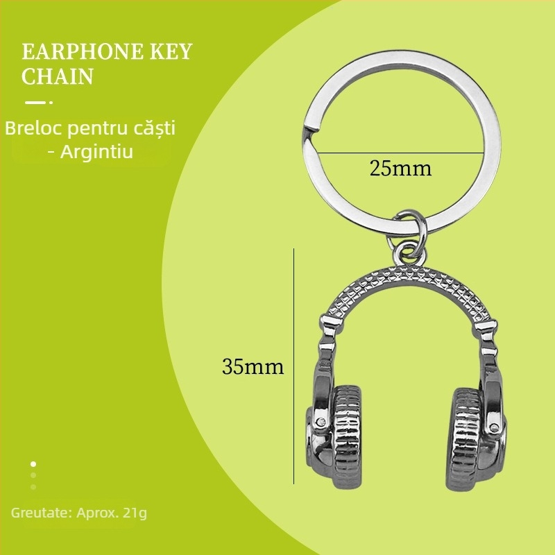 Breloc metal cu notă muzicală – design modern, cadou elegant