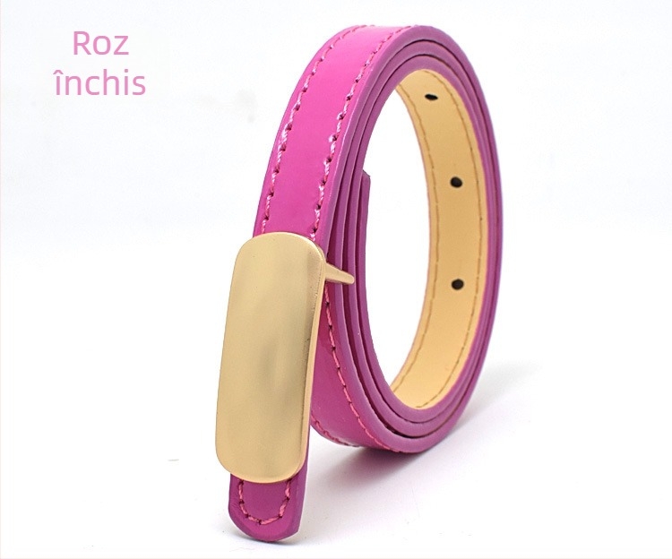 Curea PU pentru copii, cataramă netedă, accesoriu de înaltă calitate pentru rochii