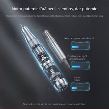 Mașină de polisare a unghiilor pentru saloane și uz casnic, freză electrică pentru îndepărtarea pielii moarte, dispozitiv de manichiură reîncărcabil