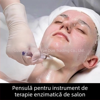 Set de unelte pentru terapie cu enzime biologice: perie din lână în formă de evantai, becher din sticlă, cană de măsurare, perie de curățare facială