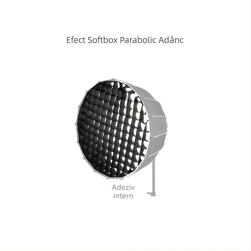 Softbox cu grilă pentru fotografie de studio, grilă octagonal-rectangulară cu model fagure, proiecție profundă, montaj rapid, difuzor de lumină și capac pentru bliț