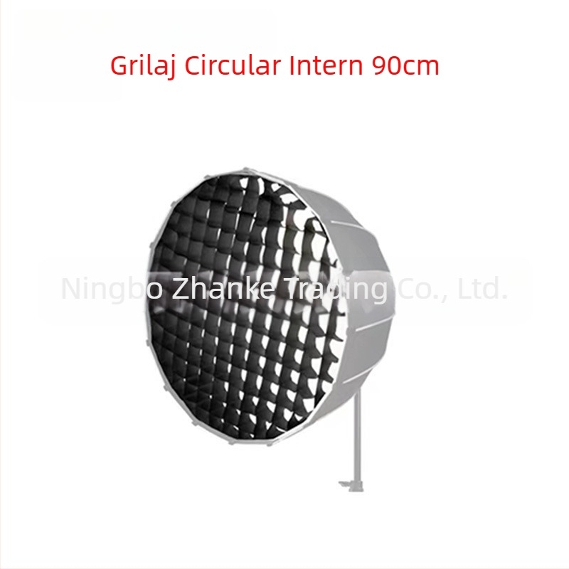 Softbox cu grilă pentru fotografie de studio, grilă octagonal-rectangulară cu model fagure, proiecție profundă, montaj rapid, difuzor de lumină și capac pentru bliț