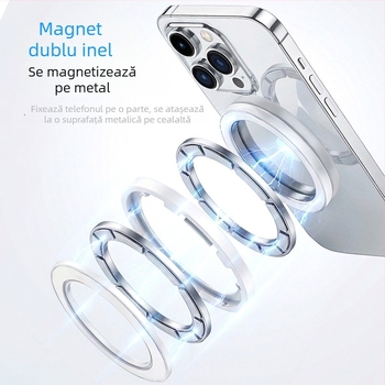 Suport de telefon magnetic cu două fețe, ușor și portabil, pentru frigider, birou, sală de sport, mașină și motocicletă
