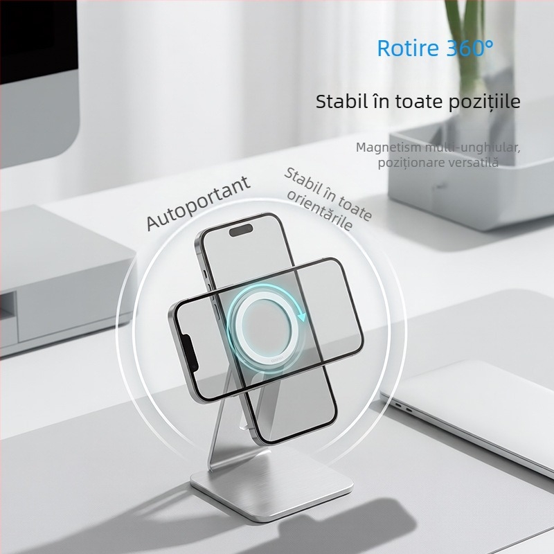 Suport de telefon magnetic cu două fețe, ușor și portabil, pentru frigider, birou, sală de sport, mașină și motocicletă