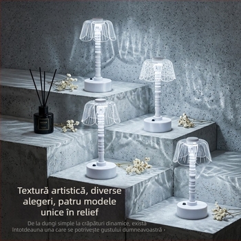 Lumină de noapte LED din acrilic în formă de petală, decor pentru birou sau dormitor