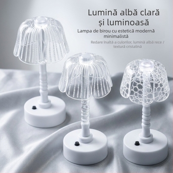 Lumină de noapte LED din acrilic în formă de petală, decor pentru birou sau dormitor