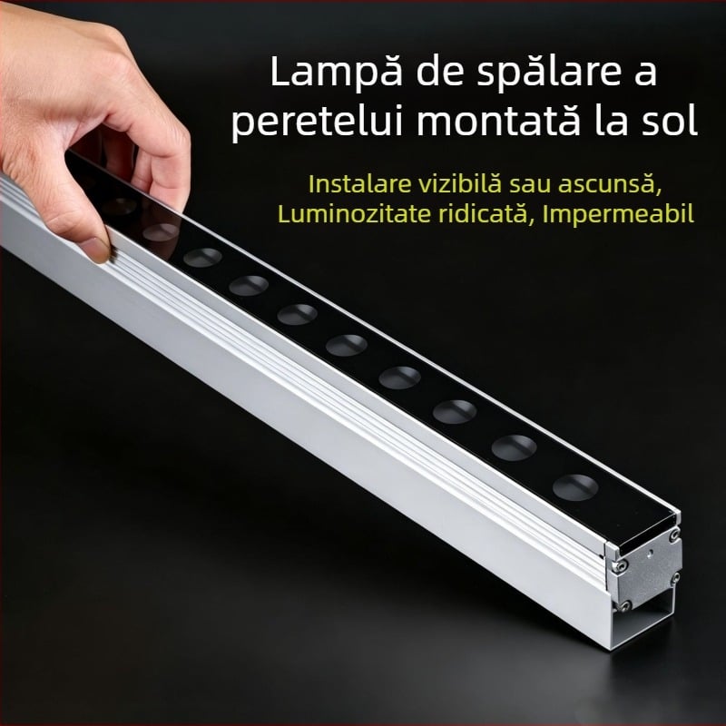 Lumină de spălare a zidului exterior, impermeabilă, iluminare de peisaj cu luminozitate ridicată, bandă lungă încastrată în pământ