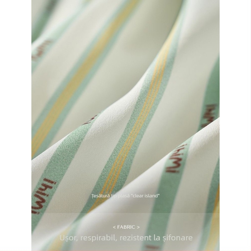 Cămașă polo cu guler, mâneci lungi, verde deschis, amestec chenille-spandex, primăvara 2025