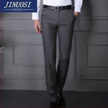 Pantaloni bărbați de toamnă, fără călcare, croiți Slim-Fit, drepti, stil de afaceri